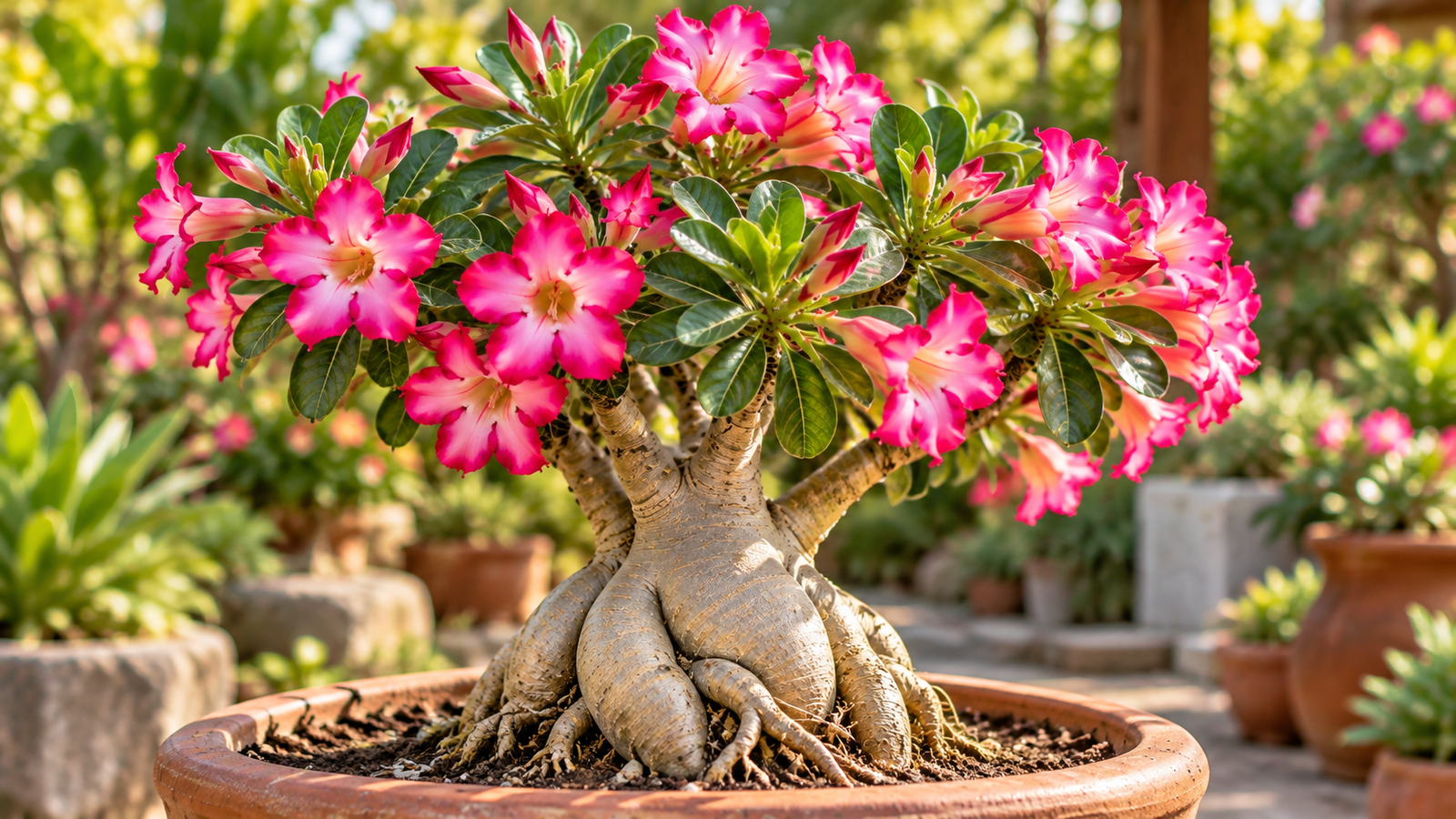 Como fazer a rosa do deserto florir